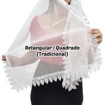 Véu Ccb Congregação Cristã Renda Guipir Floral Adulto (Nair)