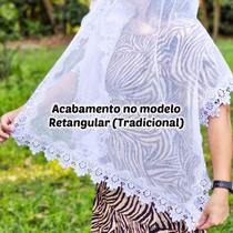 Véu Ccb Congregação Cristã Renda Guipir Floral Média Adulto (modelo Carla)