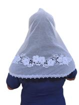 Véu Ccb Congregação Renda Com Aplicação Adulta Receba