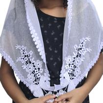 Véu ccb infantil maria com aplicação congregação cristã no brasil