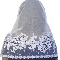 Véu ccb jasmim com aplicação poá - congregação cristã no brasil