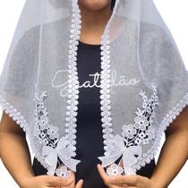 Véu ccb maria com aplicação - congregação cristã no brasil