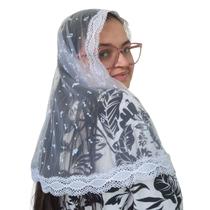 Véu CCB Notas Musicais Tule Poá Adulto