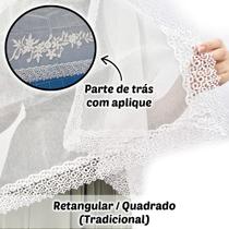 Véu Ccb Organista Renda e Aplique Musical Clave de Sol (modelo Cecília)