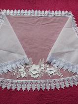 VÉU CCB renda coração - Quadrado ou Redondo -