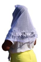 Véu Ccb Renda Média Guipir com Aplique -Giovanne