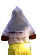 Véu Ccb Renda Média Guipir com Aplique -(hosana)