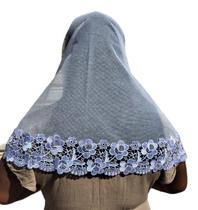 Véu Ccb Renda Média Guipir Com Aplique Melissa