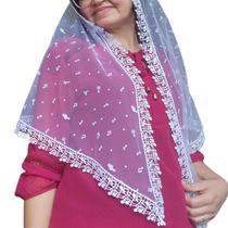 Véu CCB Tule Transparente Poá Notas Adulto