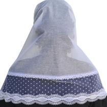 Véu ccb valentina com aplicação poá congregação cristã no brasil