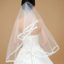Véu Curto Casamento Noiva em Tule Acabamento Lindo Véu para Noivado Casamento Debutante Alta Costura
