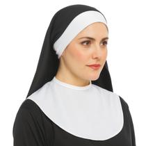 Véu De Freira Com Gola Para Festas Fantasias De Halloween Véu De Freira Com Gola Para Festas Fantasias De Halloween