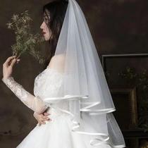 Véu de Noiva Casamento Cetim Pente Branco Mantilha V107 Véu de Noiva Casamento Cetim Pente Branco Mantilha V107