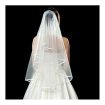 Véu De Noiva Casamento Simples Curto 75cm Barato Duplo Pente