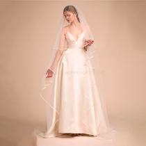 Véu de Noiva Cetim 2 Metros 2 Camadas Branco Longo V103