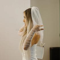 Véu de Noiva Despedida Solteira Curto Tulê V27 Véu de Noiva Despedida Solteira Curto Tulê V27