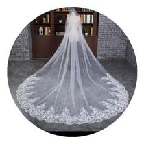 Véu De Noiva Longo Casamento Mantilha Vestido Noiva 3 Mt