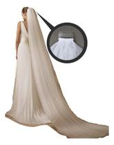 Véu De Noiva Mantilha Liso Longo 3mt Pente Pronta Entrega Véu De Noiva Mantilha Liso Longo 3mt Pente Pronta Entrega