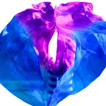Véu Seda Pura Colorido Dança do Ventre Azul e Roxo lindo caimento - VEU-SEDAA-7 - Atelier Patricia Cavalcante