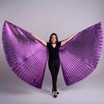 Véu Wings Asa De Isis Dança Do Ventre- Com Vareta Aberto Atrás - VEU-WINGS