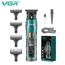 VGR Metal elétrico push-tesoura cortador de cabelo elétrico