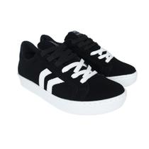 Via marte tenis nobuck/napa preto/branco
