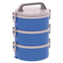 Vianda termica 03 pratos 09003123405 azul soprano