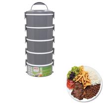 Vianda Termica Cinco Pratos 4 Simples 1 Dupla 1,5L Malta Cz Vianda Termica Cinco Pratos 4 Simples 1 Dupla 1,5L Malta Cz