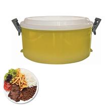 Vianda Termica Marmita Divisória Simples 1,5L Malta Caramelo