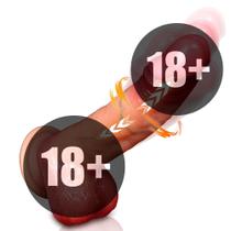 Vibrador 20cm x 3,5cm Controle Aplicativo Dildo Vai e Vem Aquecimento Prótese Silicone
