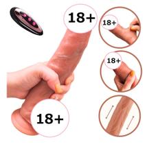 Vibrador 24cm Recarregável: Vários Modos de Vibração, Movimento Vai e Vem e Controle Sem Fio