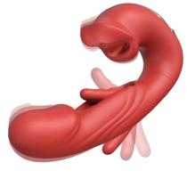 Vibrador 3 em 1 Ponto G Slap Língua Mágica e Boca Estimulador Clitoriano