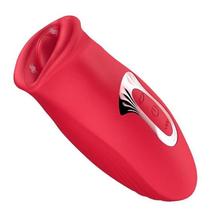 Vibrador Boca e Língua 10 Intensidades de Vibração 13,5cm x 5,5cm em Silicone Recarregável
