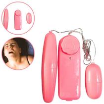 Vibrador Bullet Duplo G-Spot Multivelocidade Rosa