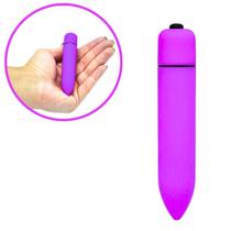 Vibrador Bullet Power Cápsula Vibratória Aveludada Roxo Vibrador Bullet Power Cápsula Vibratória Aveludada Roxo