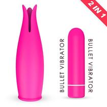Vibrador Bullet Recarregável com Capinha de Silicone Estimuladora Bud Pink - Intt Cosméticos