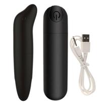 Vibrador Bullet RECARREGÁVEL Ponto G Clitóris Massageador 10 Modos de Vibração Aveludado Clítoris Cápsula - SEXSHOP