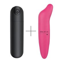 Vibrador Bullet RECARREGÁVEL + Ponto G - USB - 10 Modos de Vibração Aveludado Massageador de Clítoris Cápsula - SEXSHOP
