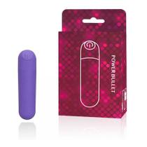 Vibrador Bullet ROXO Recarregável - USB - Lilas 10 Modos de Vibração Aveludado Massageador de Clítoris - SEXSHOP MEDDUS