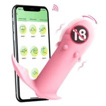 Vibrador Calcinha Com Controle por APP 10 Velocidades - LILO - Rosa