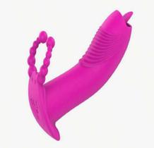 Vibrador Casal Alice Com Língua Lambedor e Controle Remoto Sem Fio Vibrador Feminino