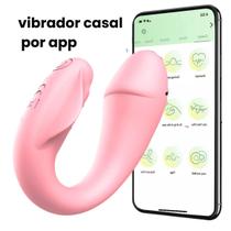 Vibrador Casal Por Aplicativo Celular Com Controle Remoto Dupla Penetração Formato U