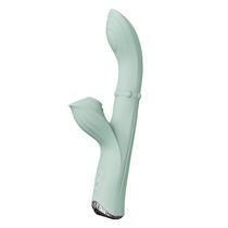 Vibrador com Dedilhar e Sugador no Clitóris com Anel de Esferas Vai e Vem e Tela de LCD Verde