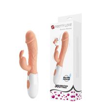 Vibrador com Detalhe de Glande e Estimulador Clitoriano Formato Coelho e 30 Modos de Vibração Pretty Love Easter Bunny