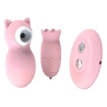 Vibrador com Estimulador de Clitóris Formato Gatinho e 12 Modos de Vibração Our Moment Import