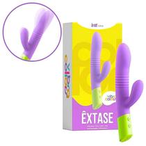 Vibrador com Movimento de Vai e Vem Extase Linha Vibra Collors