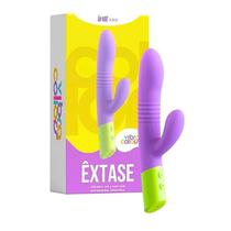 Vibrador com Movimento de Vai e Vem Extase Linha Vibra Collors