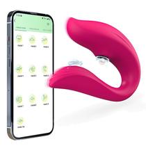 Vibrador de Casal com Sucção e Vibração e Controle por App - Pink