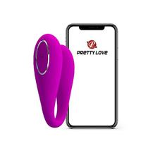 Vibrador de Casal Estimulador de Ponto G e Clitoris 12 Modos de Vibração Via App Wi-Fi