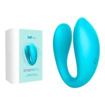 Vibrador de Casal Recarregável Sincronia com 9 Modos de Vibração Azul